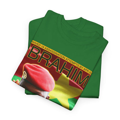 Ibrahim Traore - Sometimes You Gotta Pop Out and Show Colonizers - Unisex Heavy Cotton T-Shirt with Speech on Backside