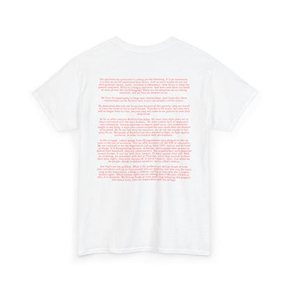 Ibrahim Traore - Sometimes You Gotta Pop Out and Show Colonizers - Unisex Heavy Cotton T-Shirt with Speech on Backside